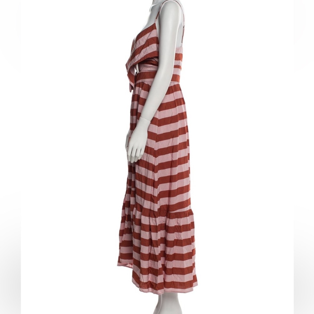 A.L.C. Laurel Maxi Dress in Rust & Lavender Stripe - Picture 8 of 10